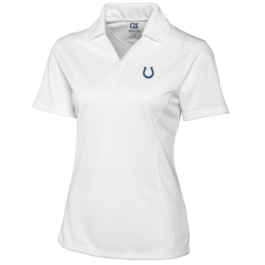 Women's Cutter & Buck White Indianapolis Colts DryTec Genre Polo