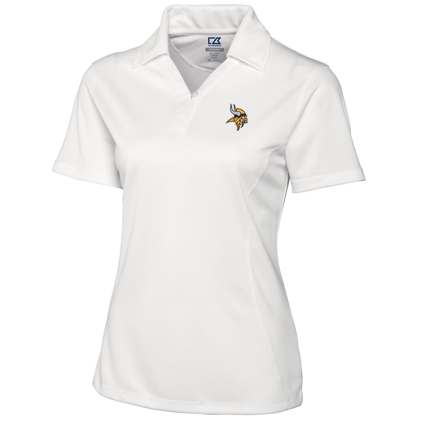 Women's Cutter & Buck White Minnesota Vikings DryTec Genre Polo