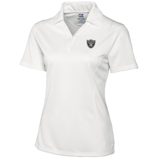 Women's Cutter & Buck White Las Vegas Raiders DryTec Genre Polo