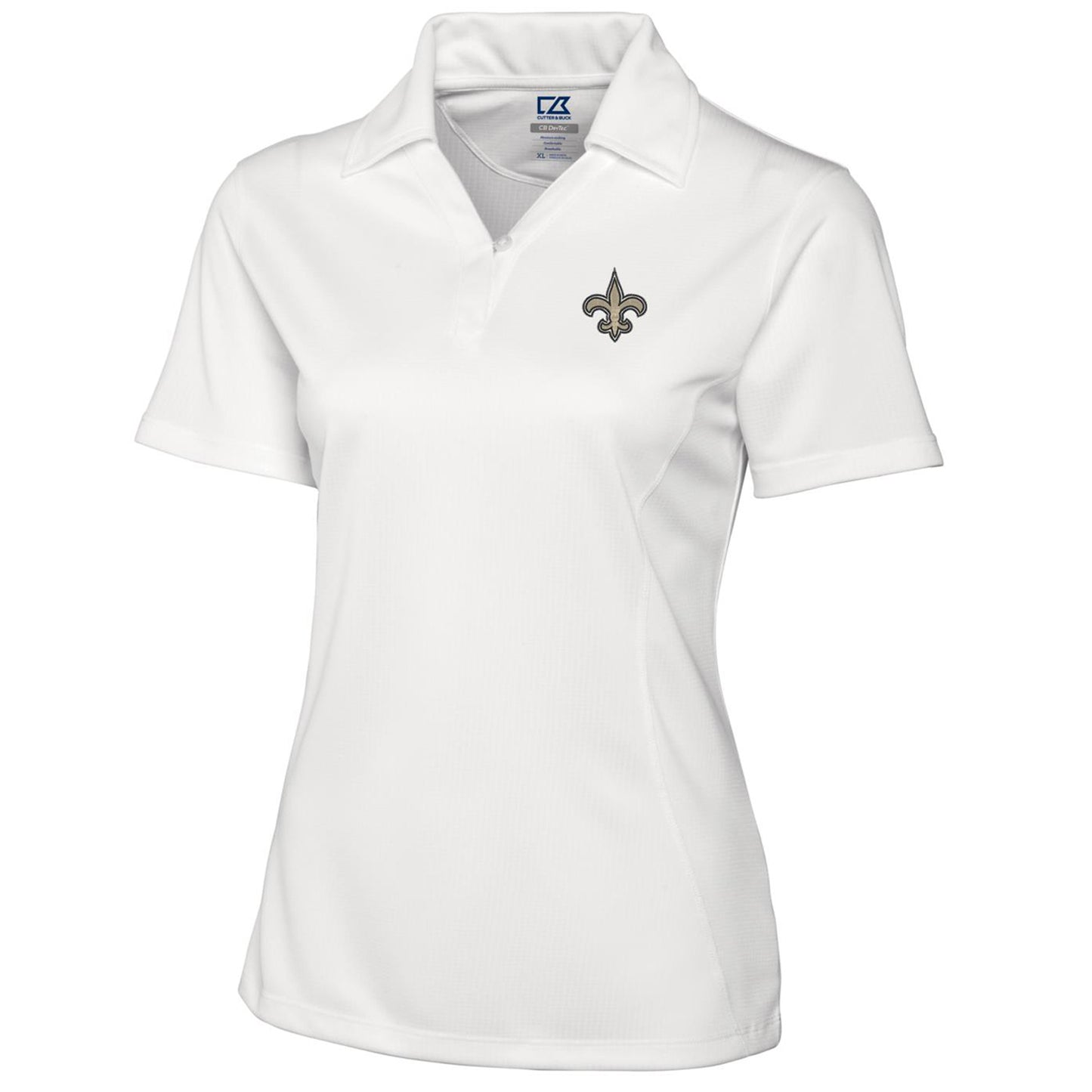 Women's Cutter & Buck White New Orleans Saints DryTec Genre Polo