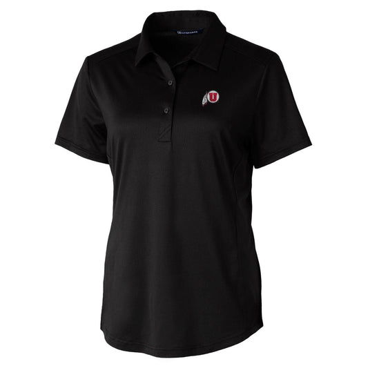 Women's Cutter & Buck Black Utah Utes Prospect Polo