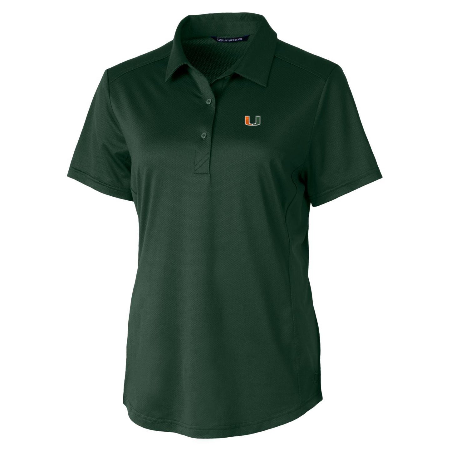 Women's Cutter & Buck Green Miami Hurricanes Prospect Polo