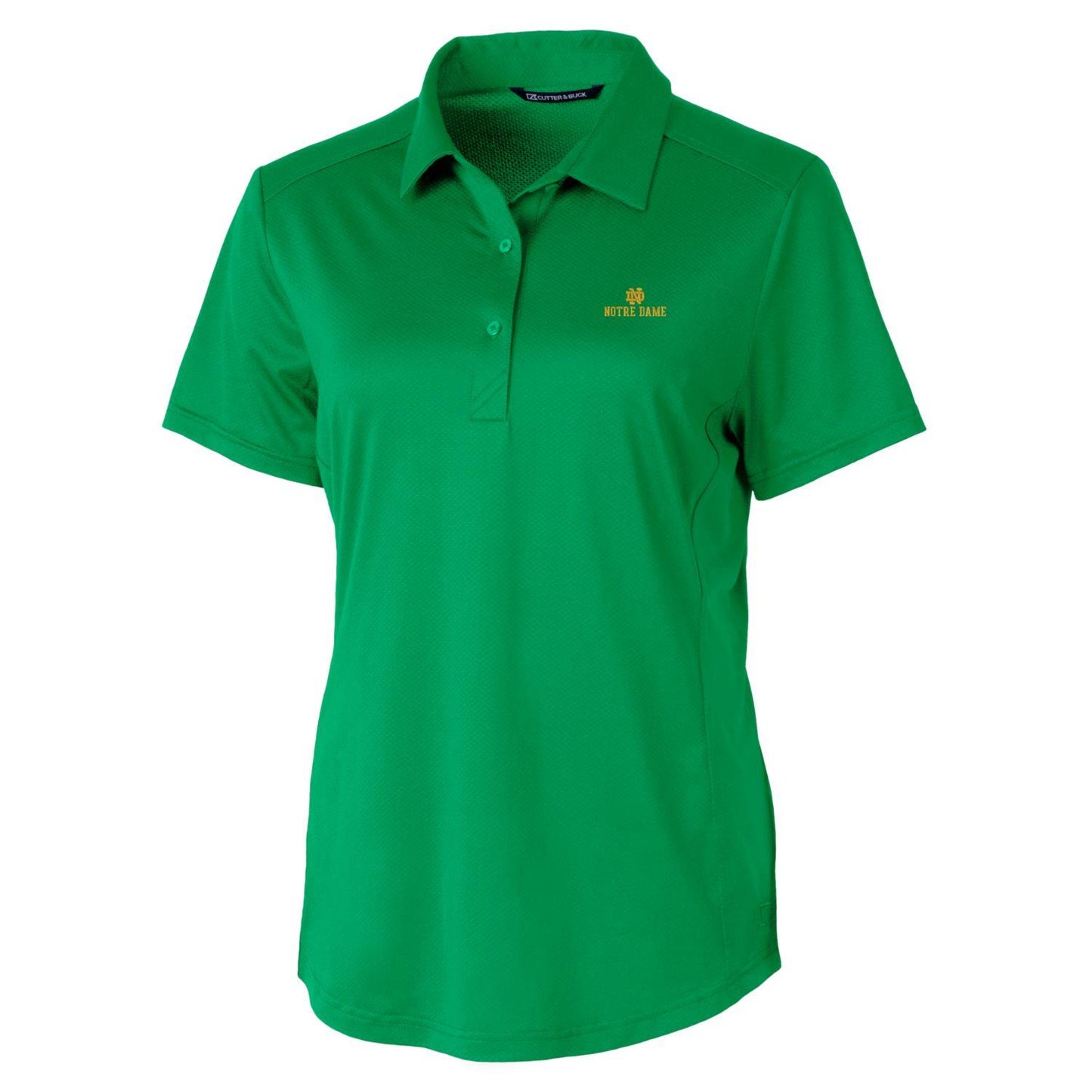 Women's Cutter & Buck Kelly Green Notre Dame Fighting Irish Prospect Polo