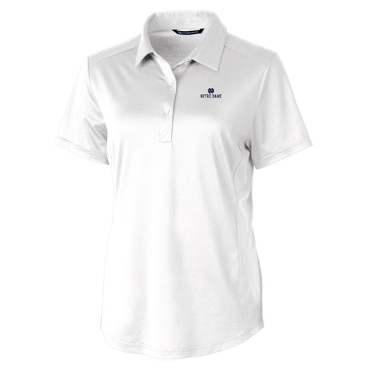 Women's Cutter & Buck White Notre Dame Fighting Irish Prospect Polo