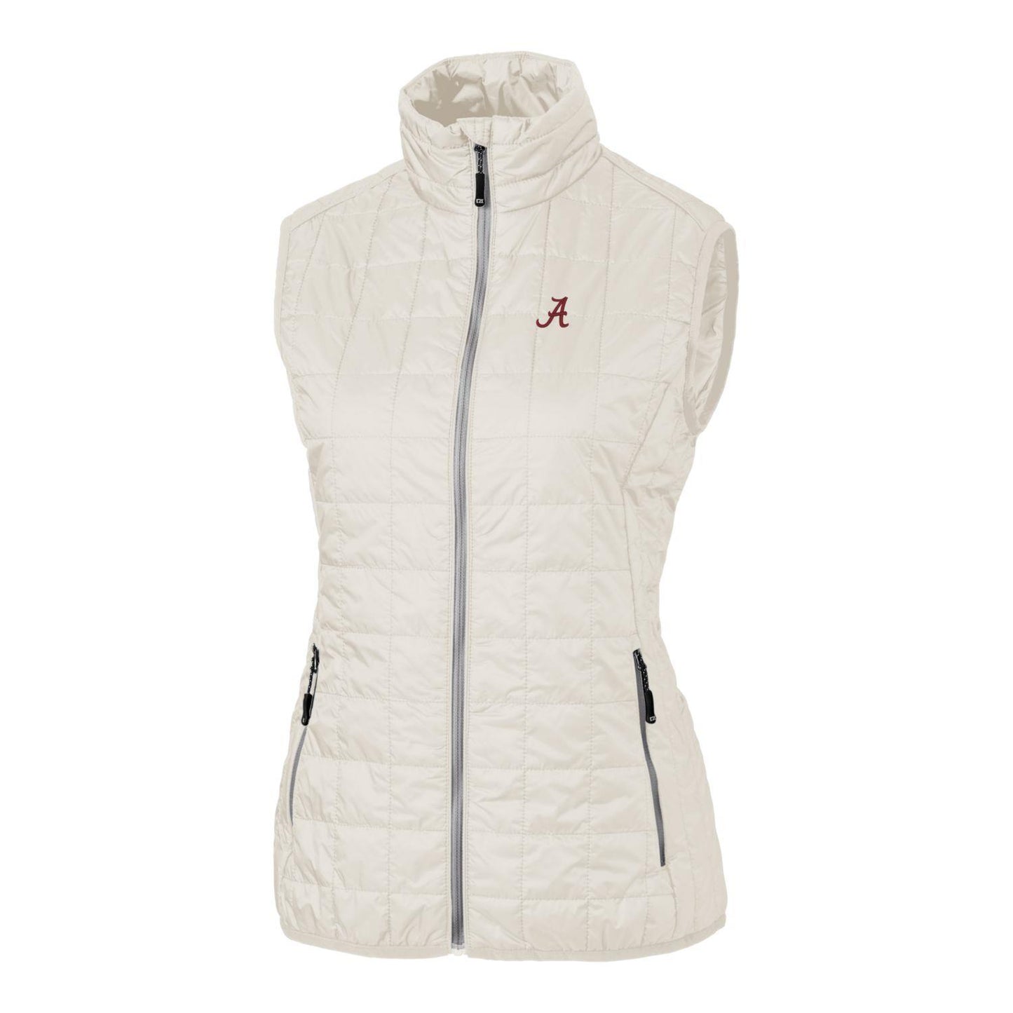 Women's Cutter & Buck Cream Alabama Crimson Tide Rainer Full-Zip Vest