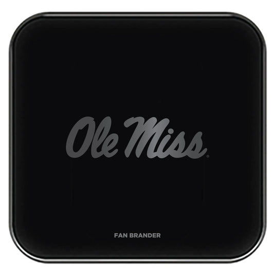 Black Ole Miss Rebels Fast Charging Glass Wireless Charge Pad