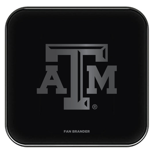 Black Texas A&M Aggies Fast Charging Glass Wireless Charge Pad