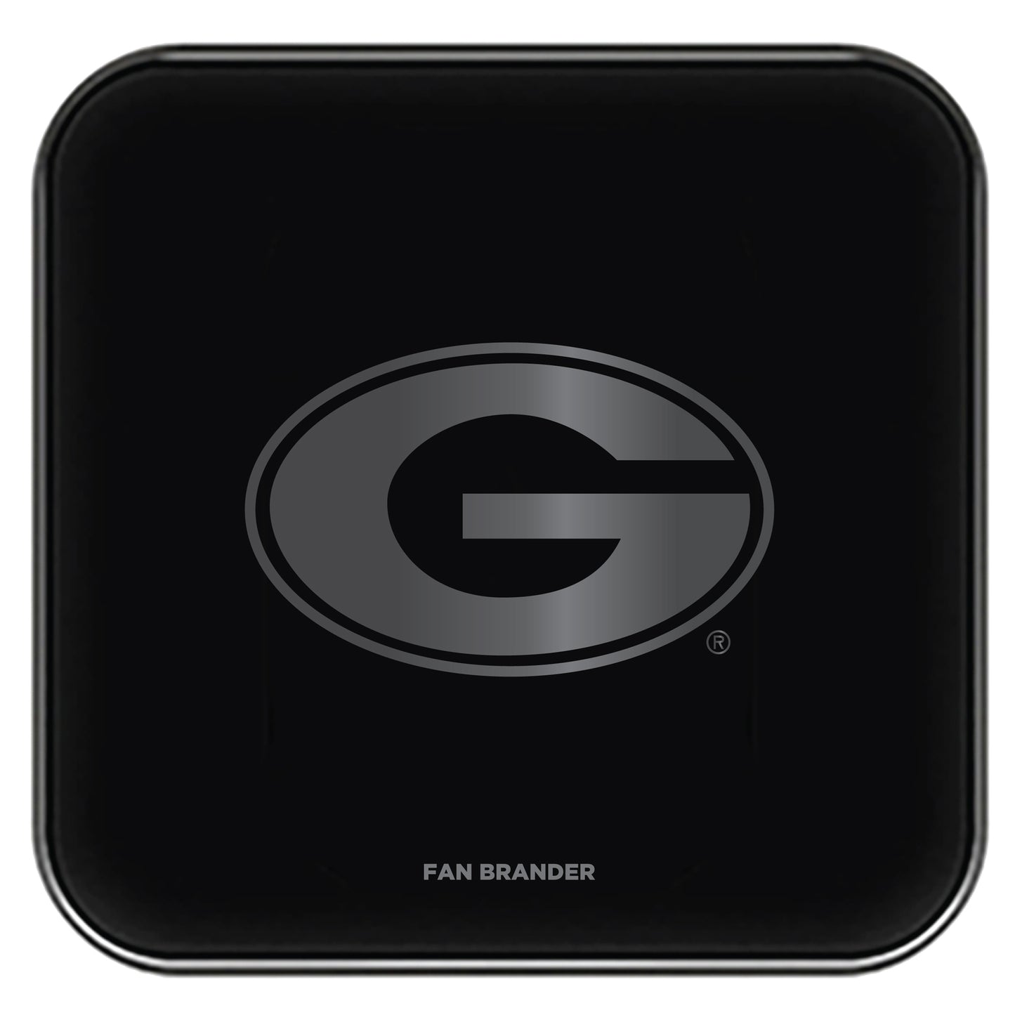 Black Georgia Bulldogs Fast Charging Glass Wireless Charge Pad