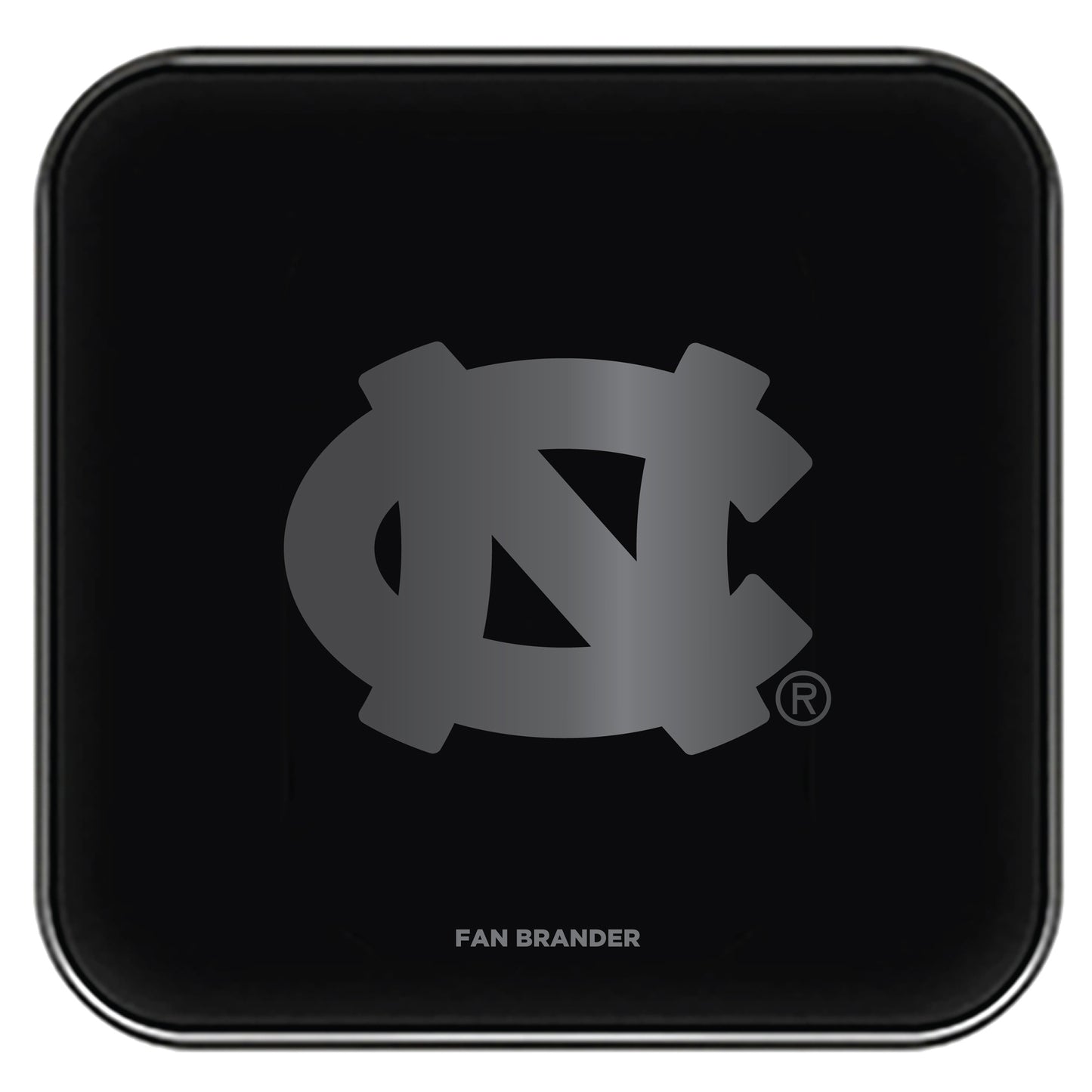 Black North Carolina Tar Heels Fast Charging Glass Wireless Charge Pad