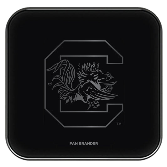 Black South Carolina Gamecocks Fast Charging Glass Wireless Charge Pad