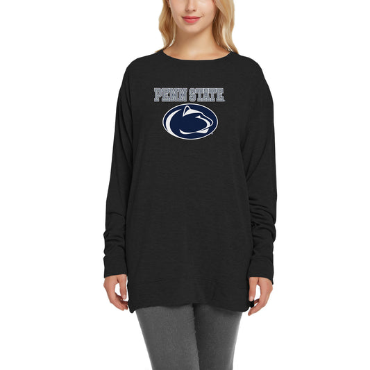 Women's Concepts Sport Black Penn State Nittany Lions Rapture Long Sleeve Top