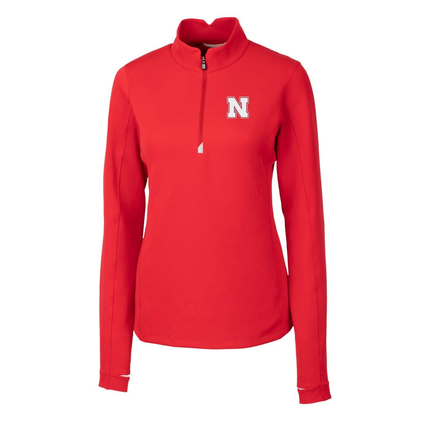 Women's Cutter & Buck Scarlet Nebraska Huskers Traverse Half-Zip Pullover Jacket