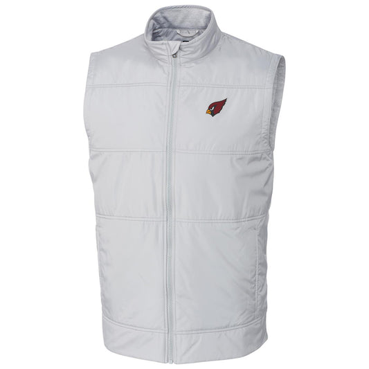 Men's Cutter & Buck Cream Arizona Cardinals Stealth Full-Zip Vest