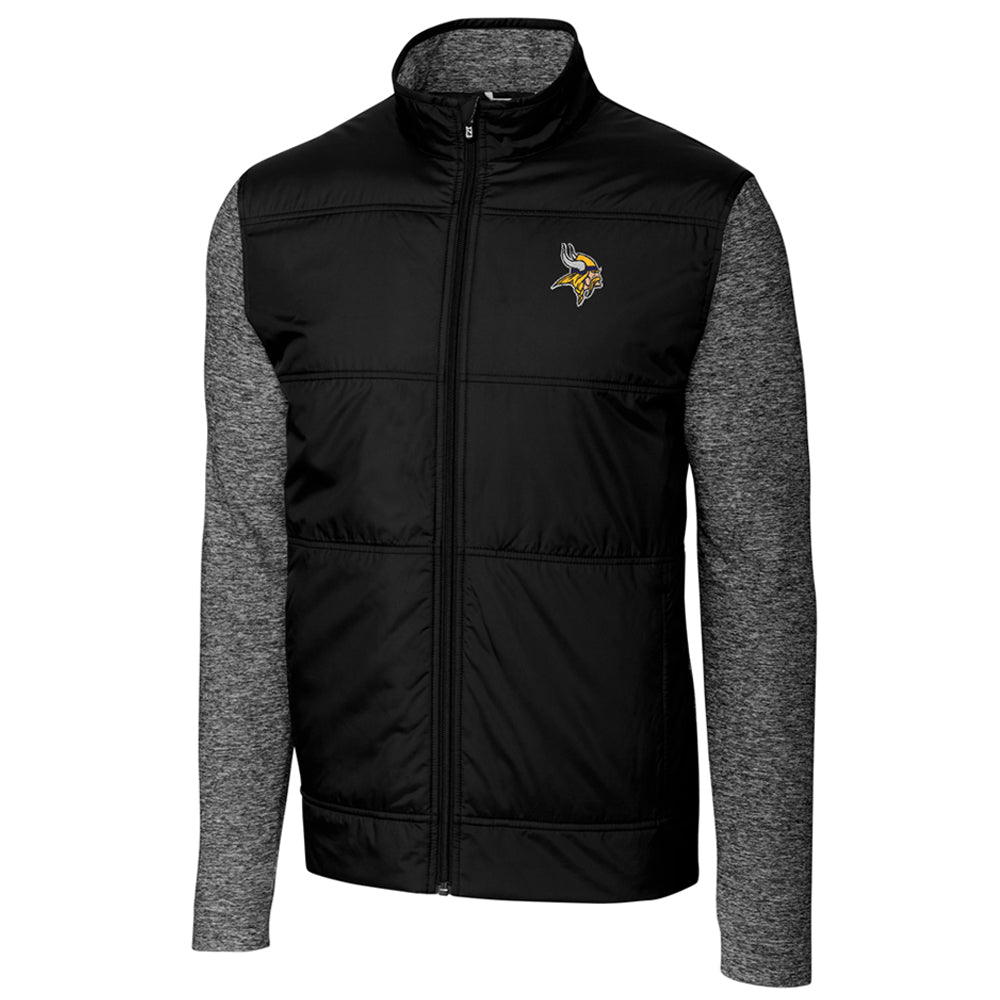 Men's Cutter & Buck Black Minnesota Vikings Stealth Full-Zip Jacket