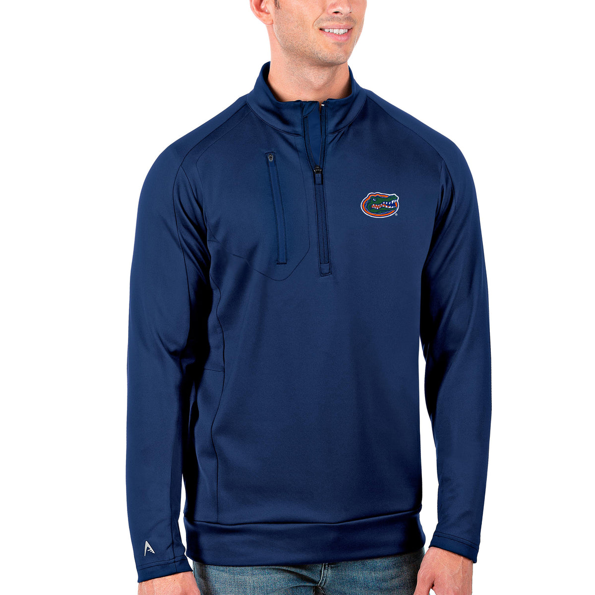 Men's Antigua Royal Florida Gators Generation Half-Zip Pullover Jacket