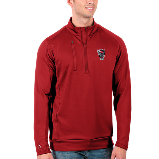 Men's Antigua Red NC State Wolfpack Generation Half-Zip Pullover Jacket