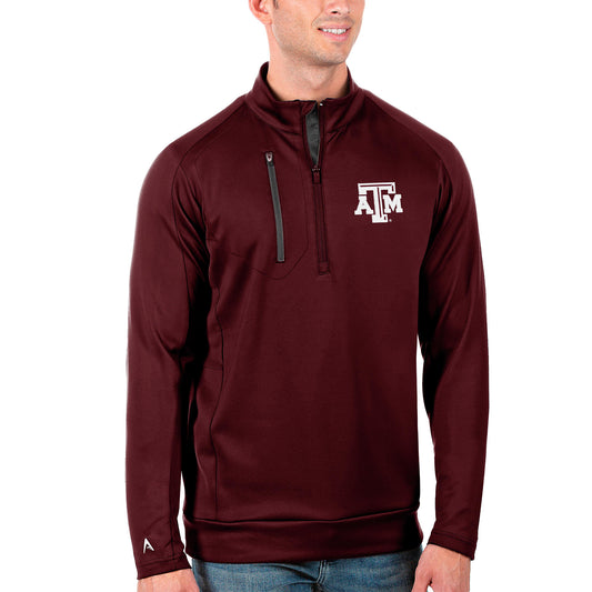 Men's Antigua Maroon/Charcoal Texas A&M Aggies Generation Half-Zip Pullover Jacket