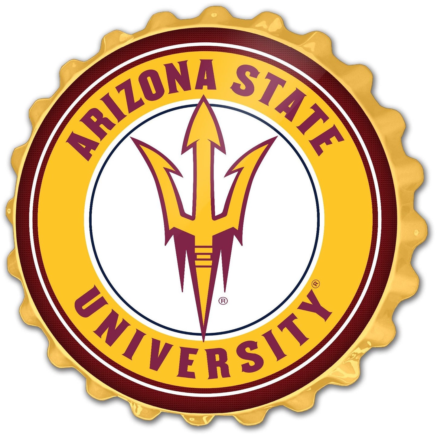 Arizona State Sun Devils 19'' x 19'' Logo Bottle Cap Wall Sign