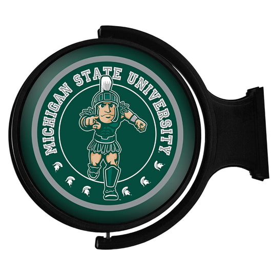 Michigan State Spartans 23'' x 21'' Team Mascot Illuminated Rotating Wall Sign