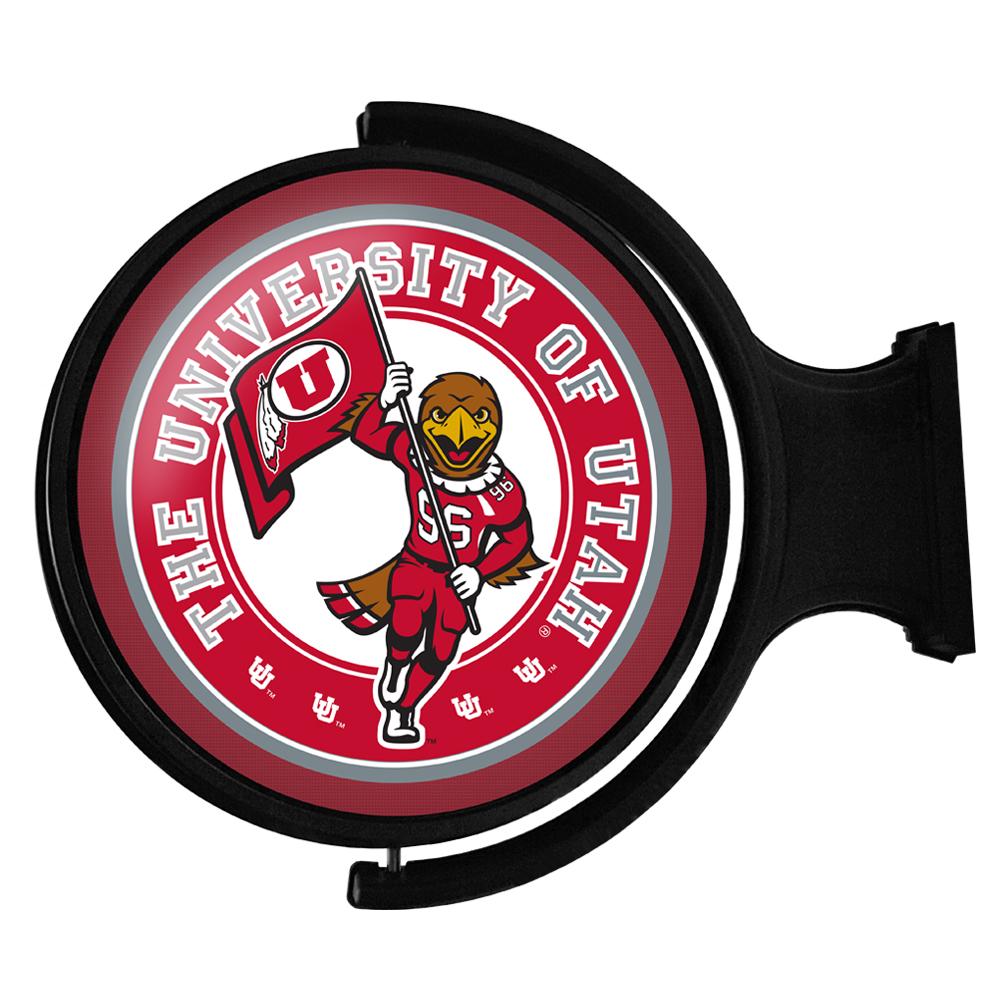 Utah Utes 23'' x 21'' Team Mascot Illuminated Rotating Wall Sign