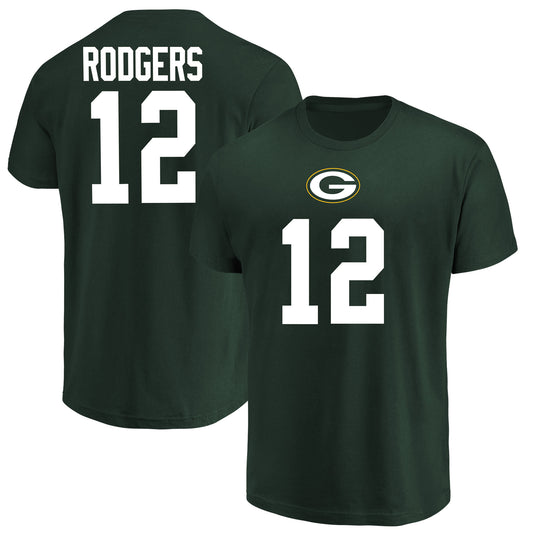 Men's Fanatics Aaron Rodgers Green Green Bay Packers Athletic Coordinator T-Shirt