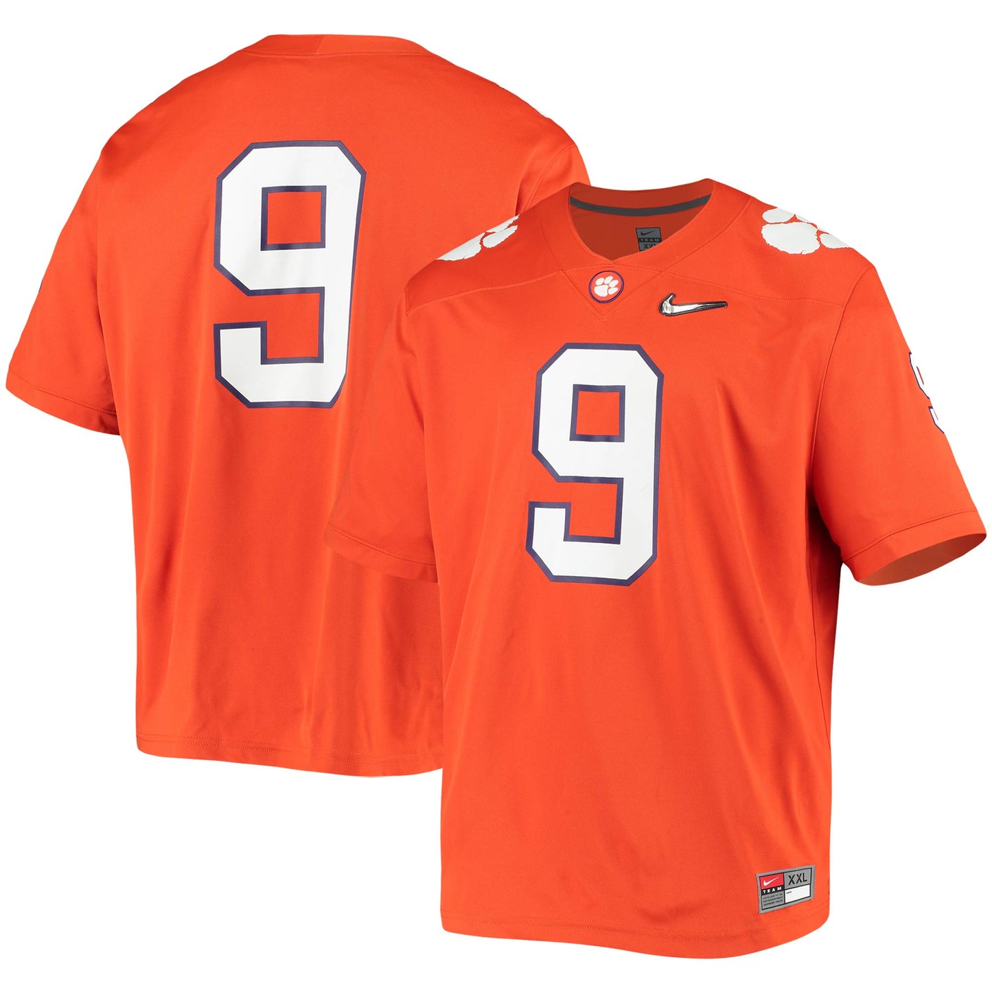 Men's Nike #9 Orange Clemson Tigers Game Jersey