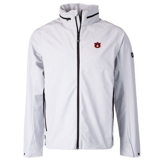 Men's Cutter & Buck Light Gray Auburn Tigers Vapor Full-Zip Jacket