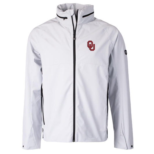 Men's Cutter & Buck Light Gray Oklahoma Sooners Vapor Full-Zip Jacket
