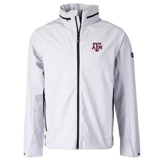 Men's Cutter & Buck Light Gray Texas A&M Aggies Vapor Full-Zip Jacket