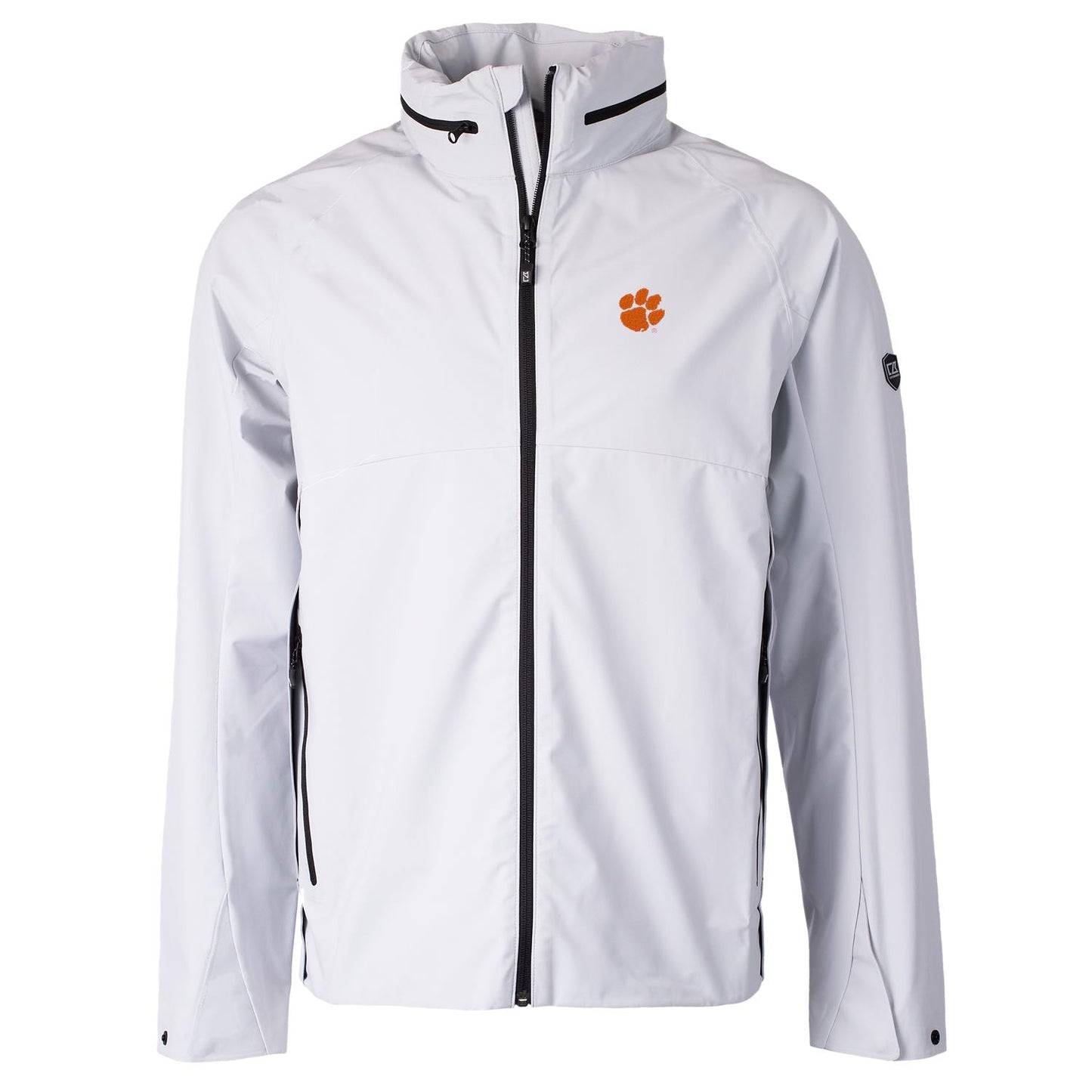 Men's Cutter & Buck Light Gray Clemson Tigers Vapor Full-Zip Jacket
