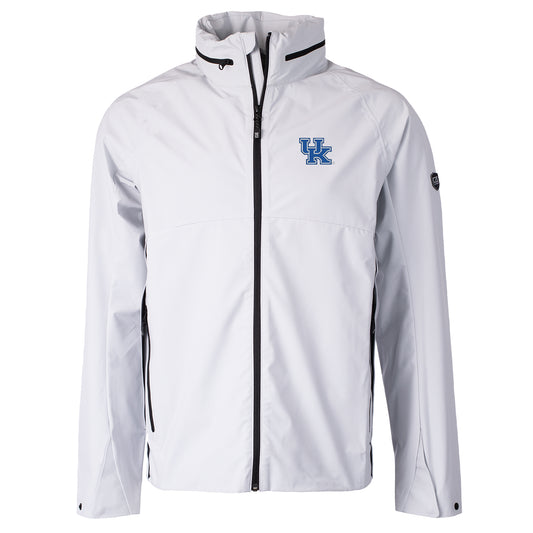 Men's Cutter & Buck Light Gray Kentucky Wildcats Vapor Full-Zip Jacket