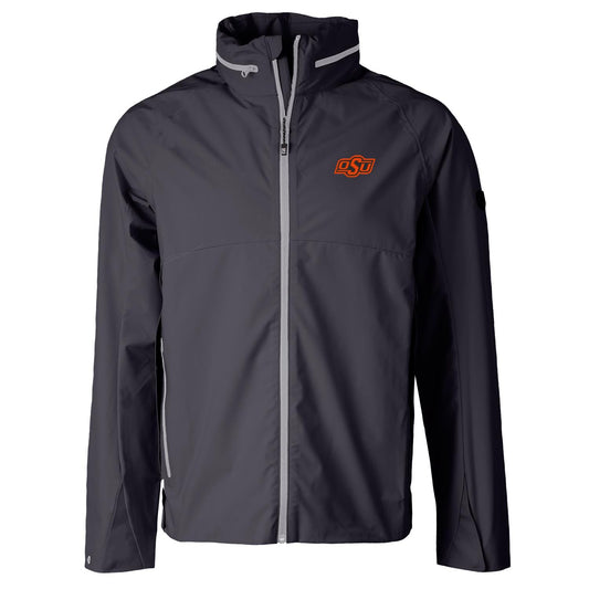 Men's Cutter & Buck Charcoal Oklahoma State Cowboys Vapor Full-Zip Jacket