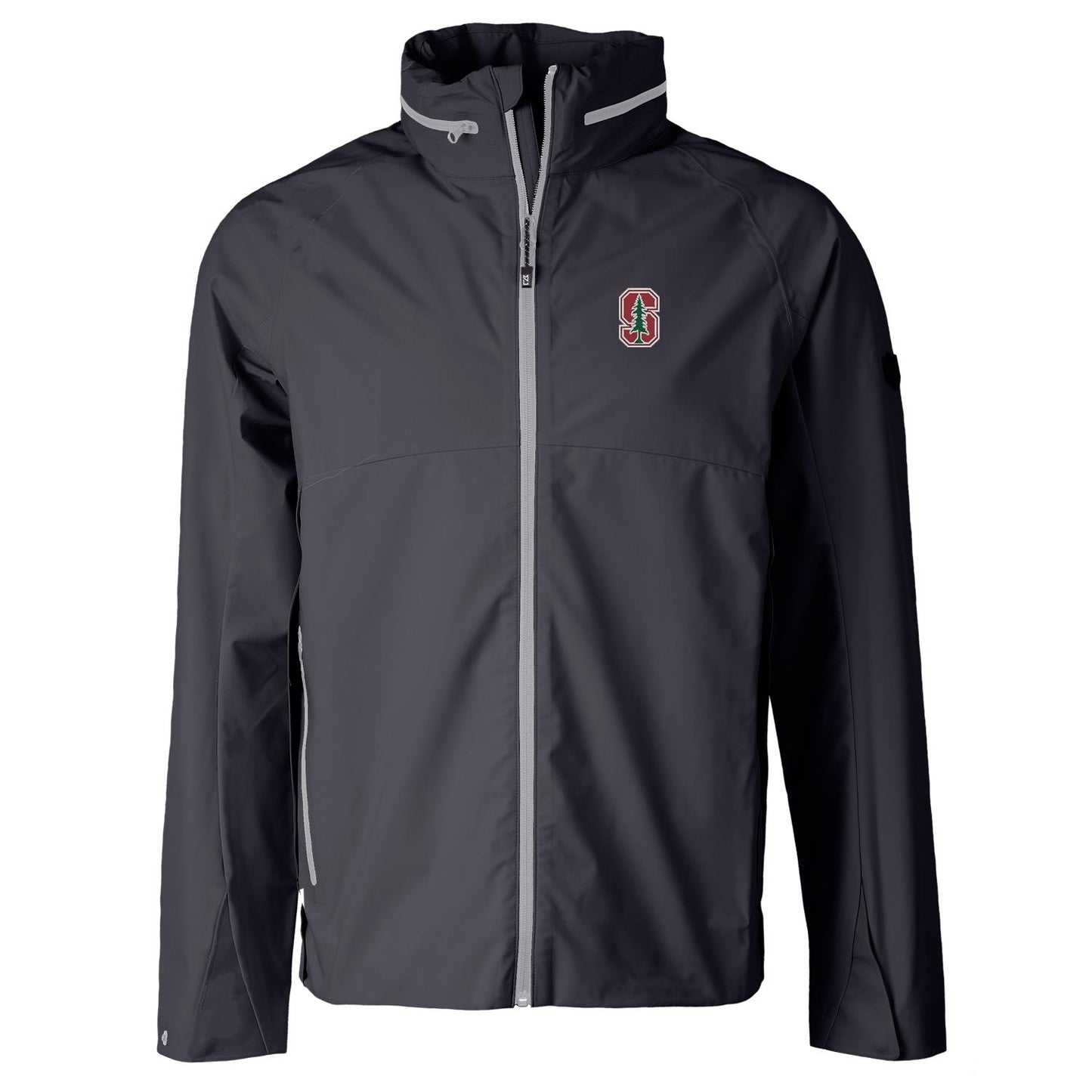 Men's Cutter & Buck Charcoal Stanford Cardinal Vapor Full-Zip Jacket