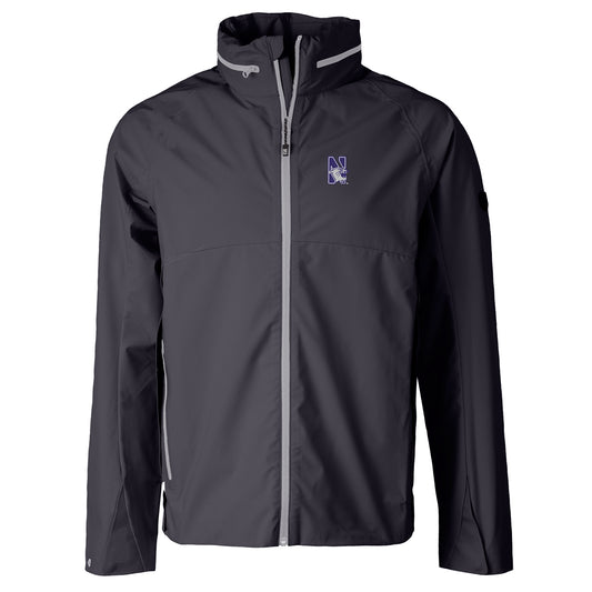 Men's Cutter & Buck Charcoal Northwestern Wildcats Vapor Full-Zip Jacket