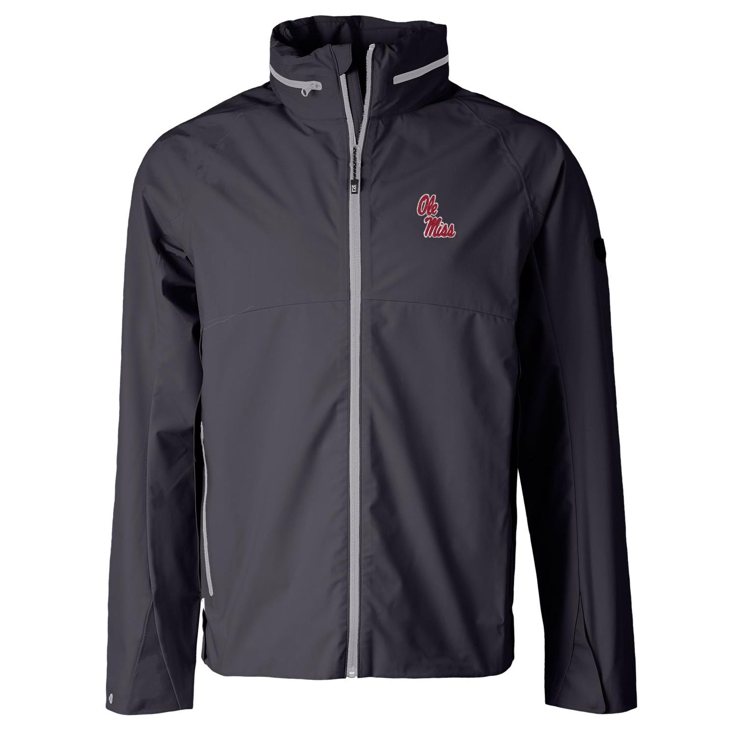 Men's Cutter & Buck Charcoal Ole Miss Rebels Vapor Full-Zip Jacket