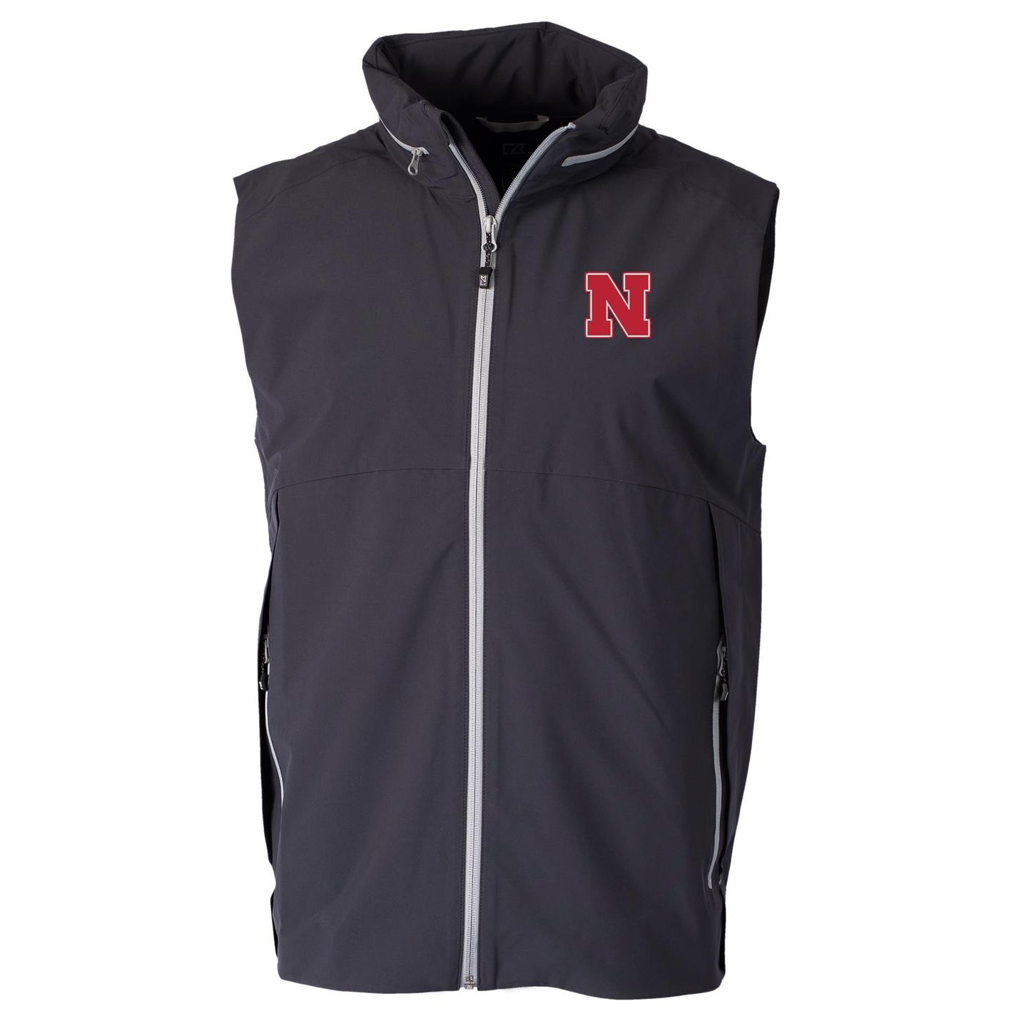 Men's Cutter & Buck Charcoal Nebraska Huskers Vapor Full-Zip Vest