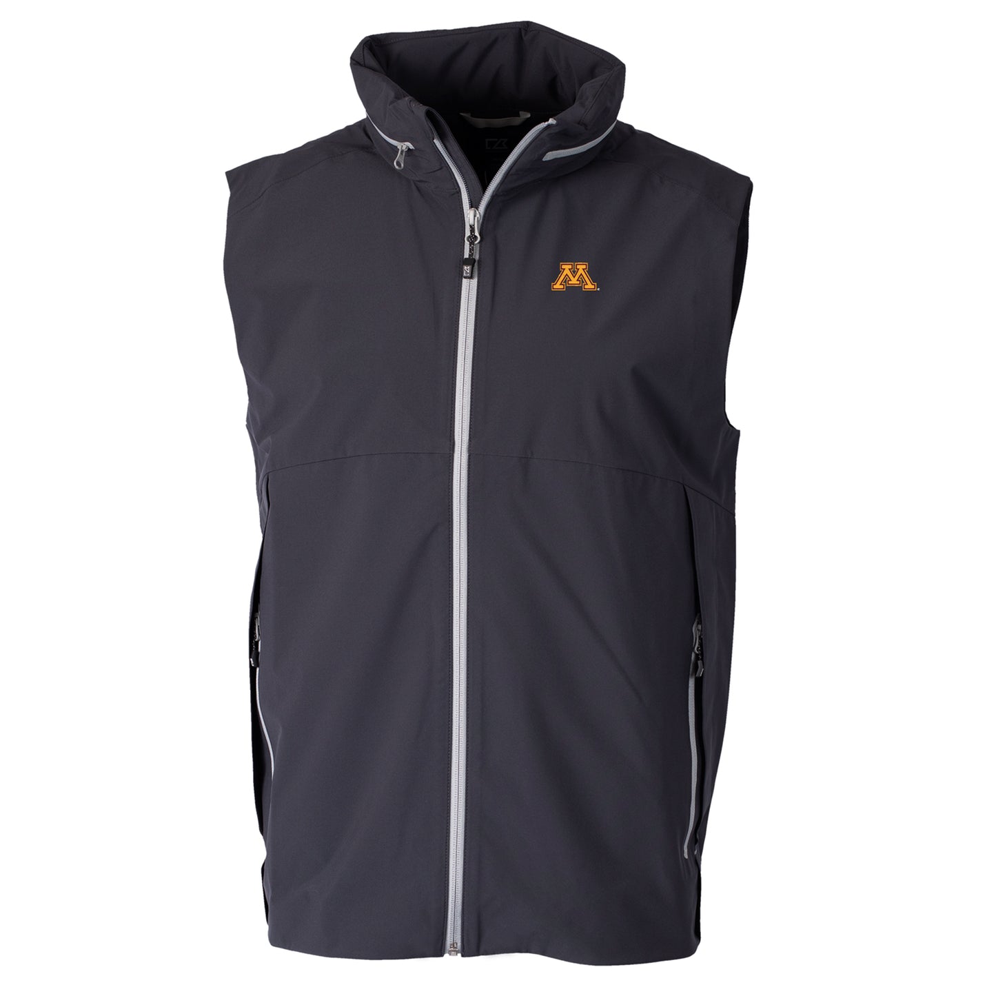 Men's Cutter & Buck Charcoal Minnesota Golden Gophers Vapor Full-Zip Vest