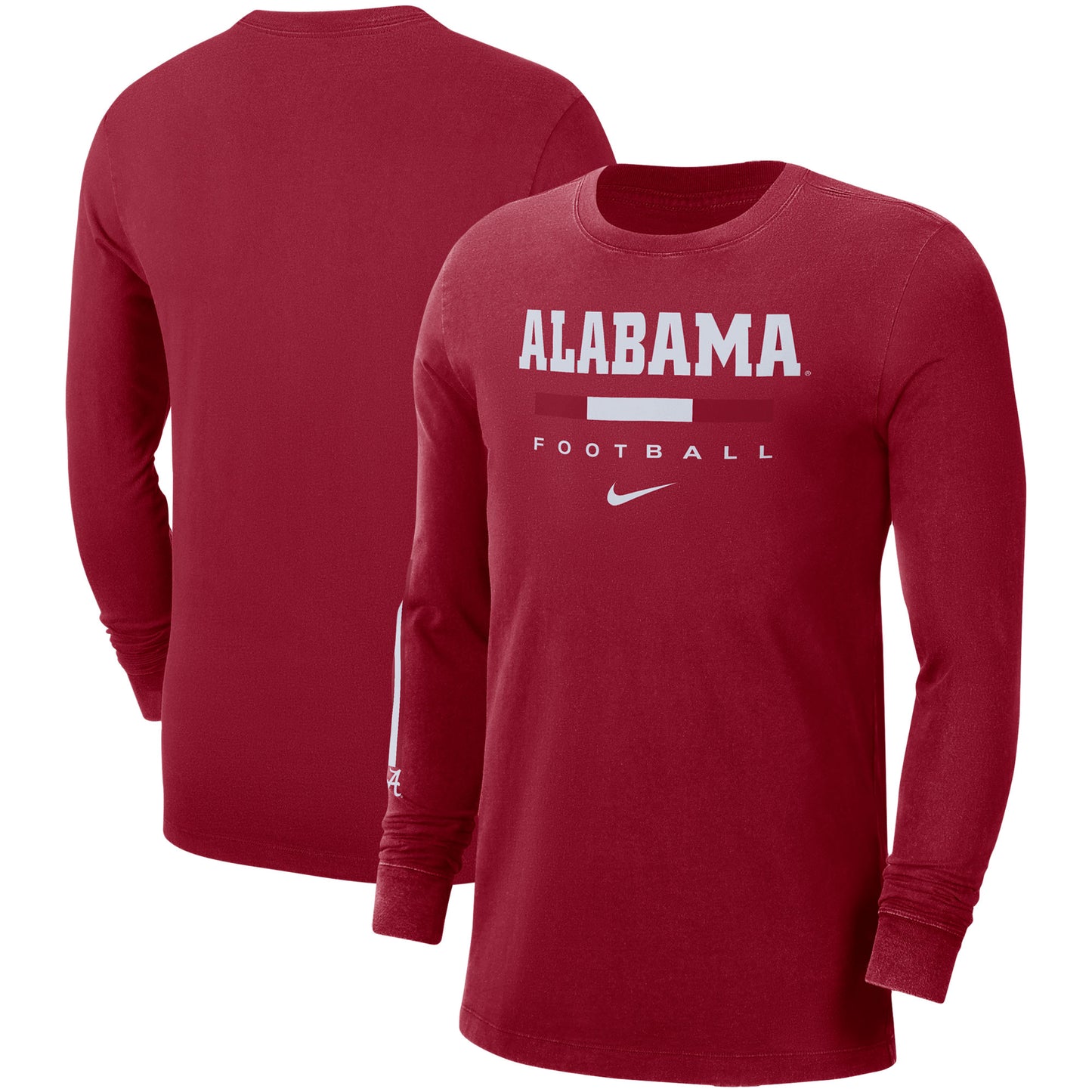 Men's Nike Crimson Alabama Crimson Tide Word Long Sleeve T-Shirt