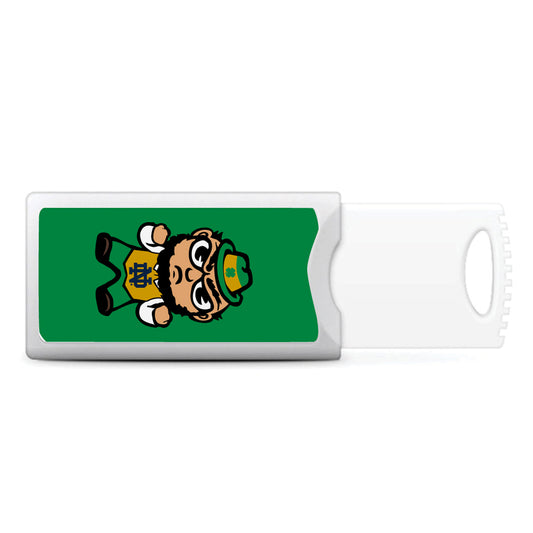 White Notre Dame Fighting Irish 32GB Team Push USB 2.0 Flash Drive