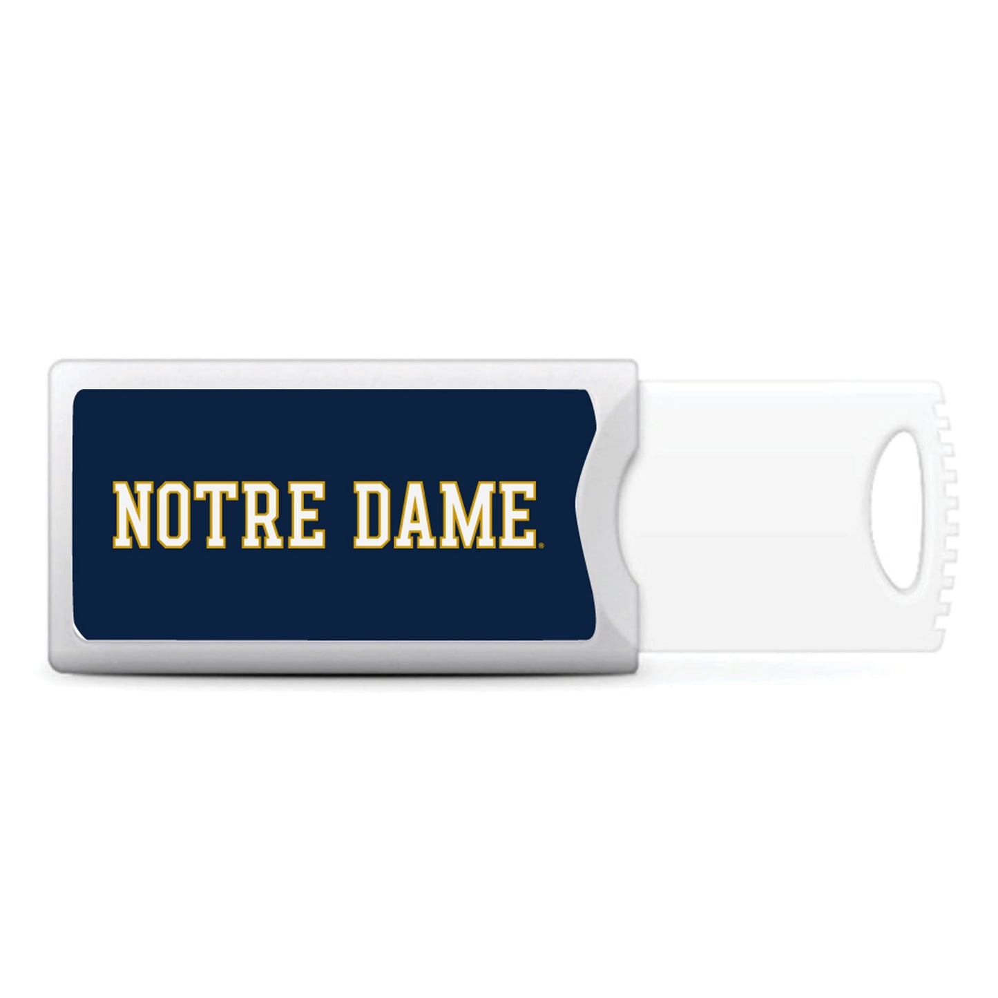 White Notre Dame Fighting Irish 32GB Classic Push USB Flash Drive