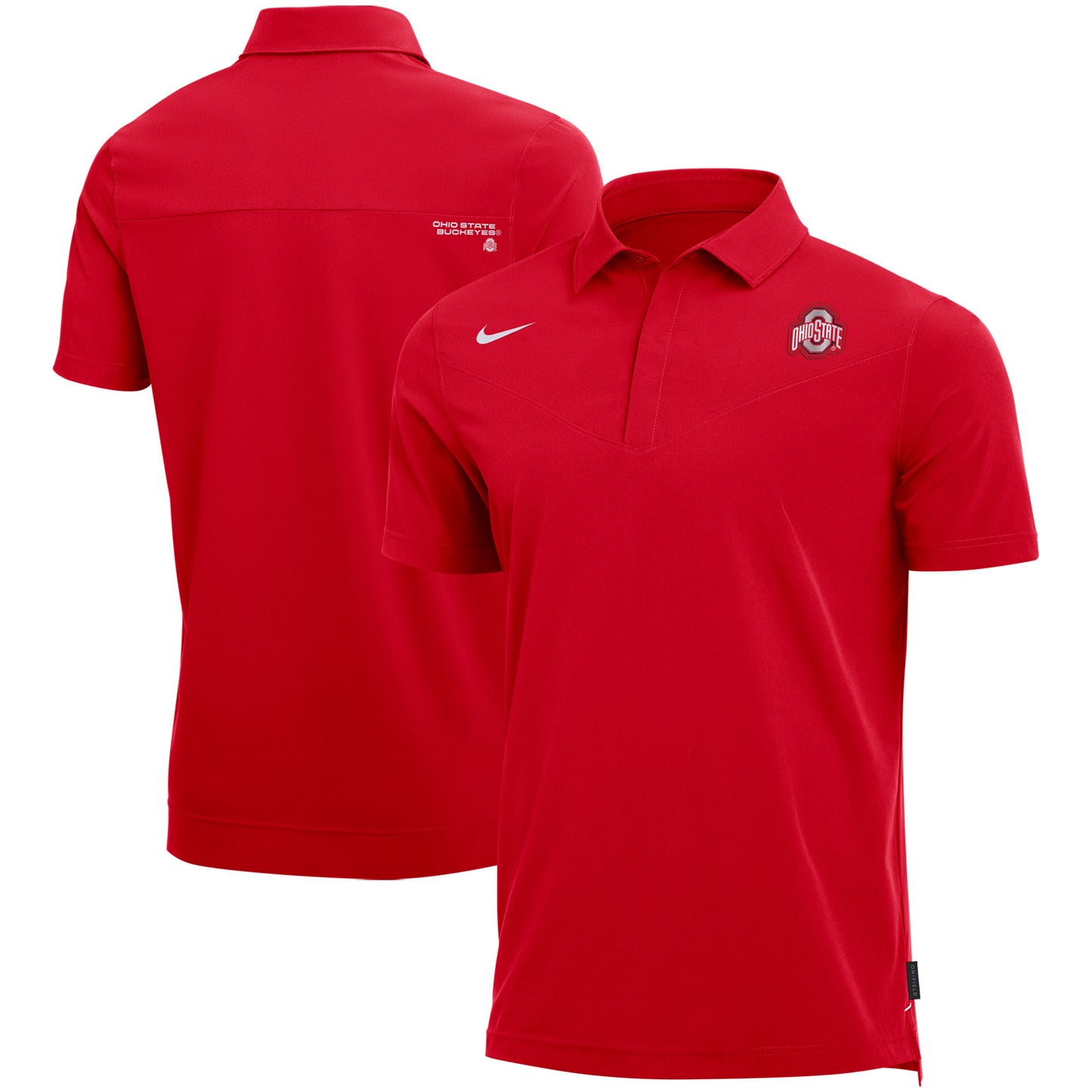 Men's Nike Scarlet Ohio State Buckeyes 2021 Coaches Performance Polo