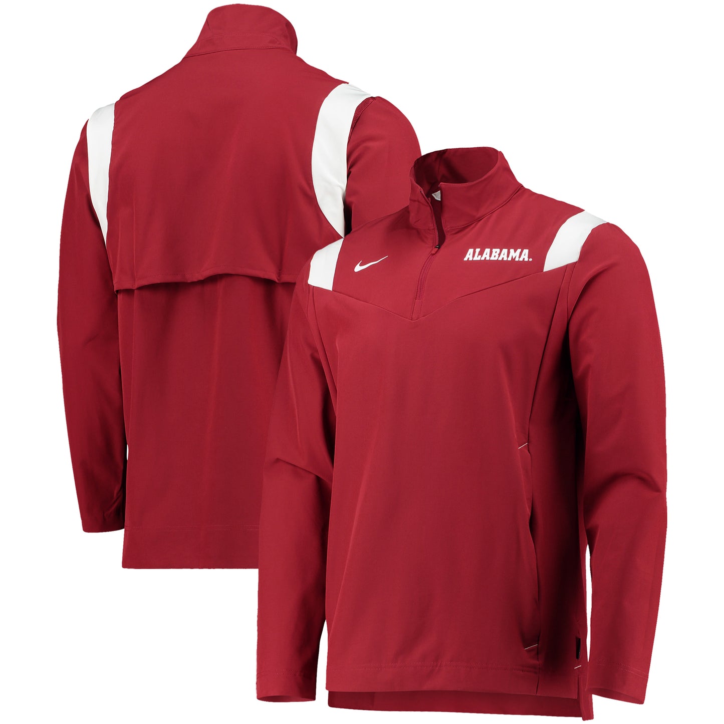 Men's Nike Crimson Alabama Crimson Tide 2021 Team Coach Quarter-Zip Jacket