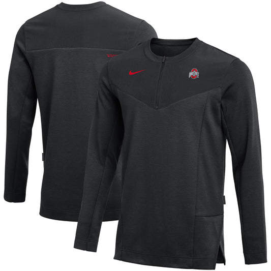 Men's Nike Black Ohio State Buckeyes Logo Performance Quarter-Zip Jacket