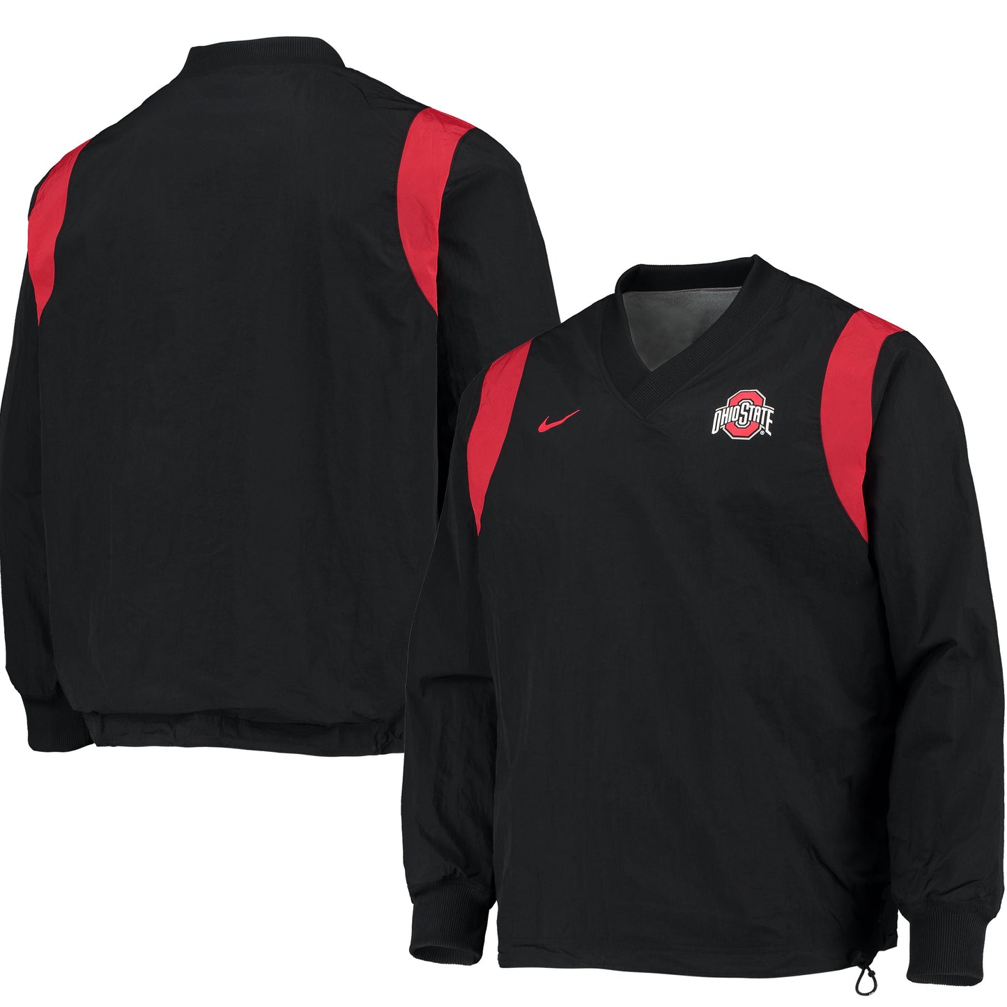 Men's Nike Black Ohio State Buckeyes Rev Pullover Windbreaker Jacket