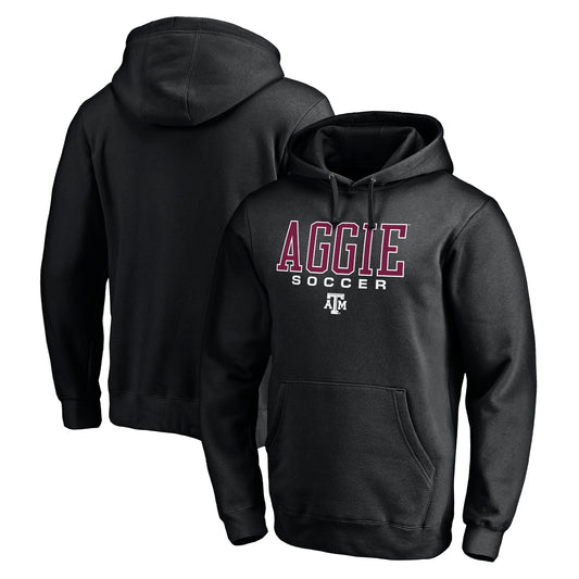 Men's Black Texas A&M Aggies True Sport Soccer Pullover Hoodie