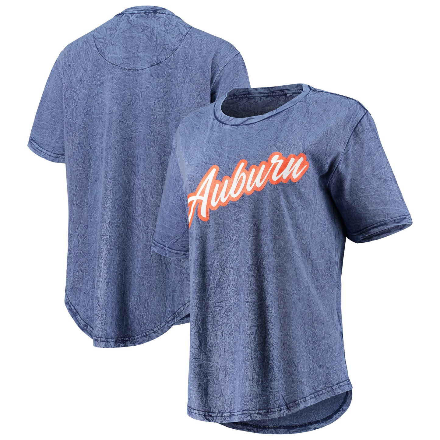 Women's Pressbox Navy Auburn Tigers Shortstop Mineral Wash T-Shirt