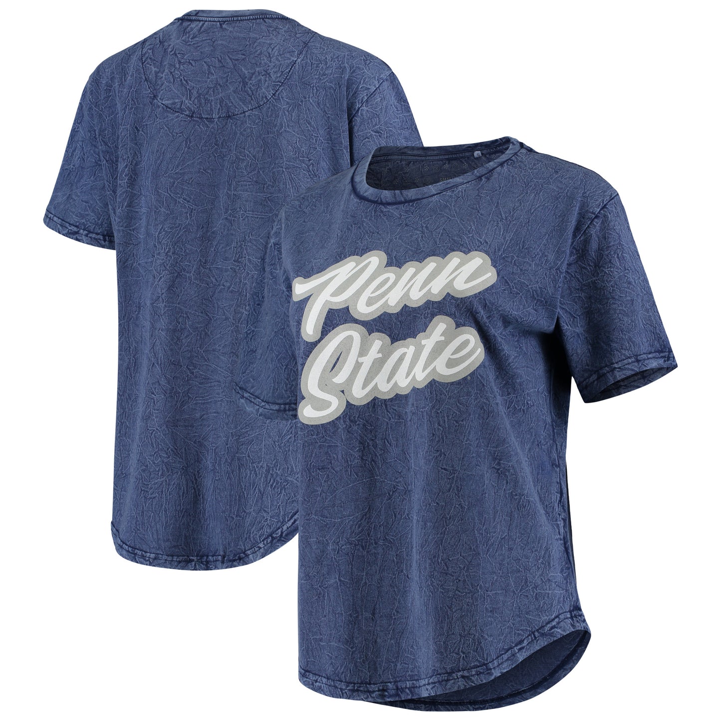 Women's Pressbox Navy Penn State Nittany Lions Shortstop Mineral Wash T-Shirt