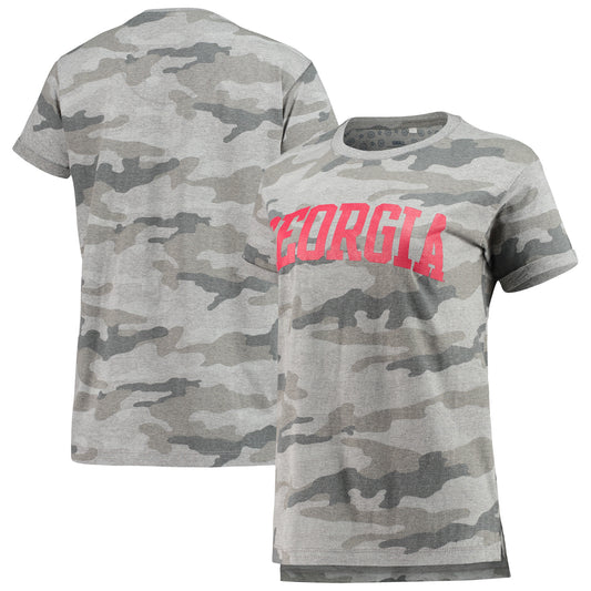 Women's Pressbox Camo Georgia Bulldogs T-Shirt