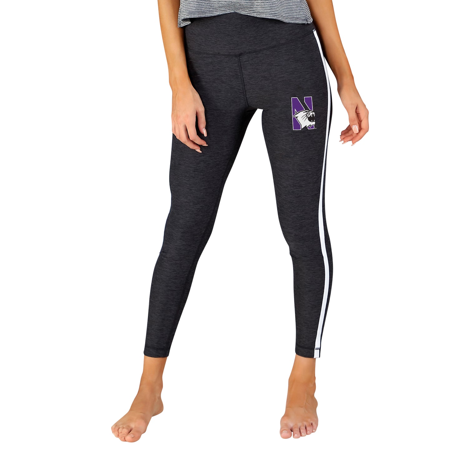 Women's Concepts Sport Charcoal/White Northwestern Wildcats Centerline Knit Leggings