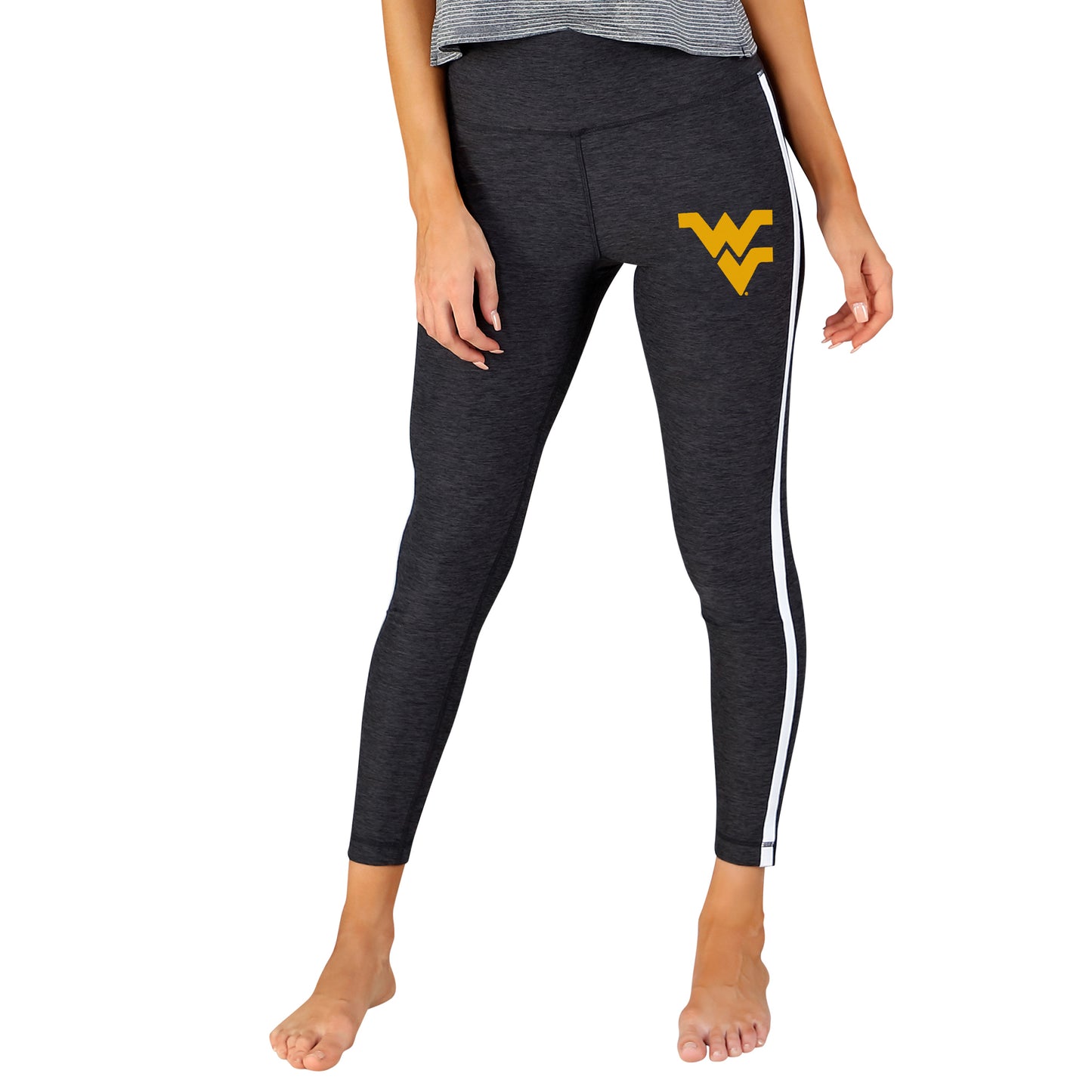 Women's Concepts Sport Charcoal/White West Virginia Mountaineers Centerline Knit Leggings